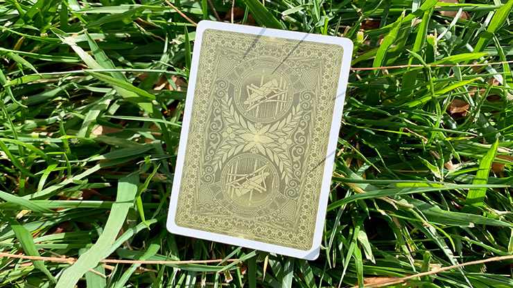 Gilded Grasshopper Dark (olive) Playing Cards - Planet Magic!