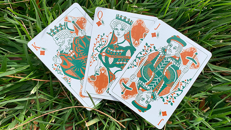 Gilded Grasshopper Dark (olive) Playing Cards - Planet Magic!